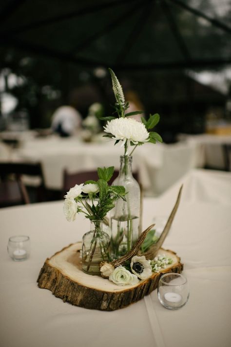 Rustic Whimsical Wedding Centerpieces, Wood Round Centrepiece, Raw Wood Centerpiece, Wedding Table Centerpieces With Wood Rounds, Wood Disk Centerpieces, Round Table Centerpieces Wedding Outdoor, Wood Cookie Centerpiece Wedding, Wood Slice Centerpiece Wedding Rustic Table, Hunting Wedding Centerpieces