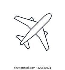 Airplane Outline Images, Stock Photos & Vectors | Shutterstock Airplane Drawing Cute, Small Plane Drawing, Plane Outline Tattoo, How To Draw An Airplane Easy, Aeroplane Drawing Easy, Airplane Outline Tattoo, Cute Airplane Drawing, How To Draw Airplane, How To Draw An Airplane