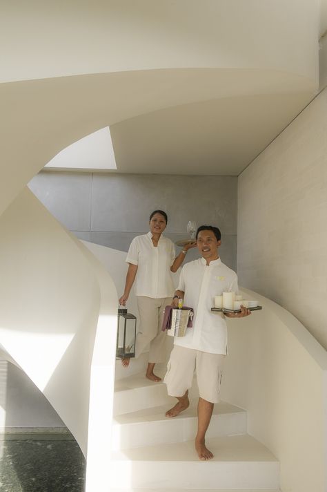 One of the greatest advantages of staying in a villa is the personalised service provided by dedicated staff.  The Iman Villa’s staff have been professionally trained and will do their utmost to please with their warm and friendly Balinese hospitality. Resort Uniform Ideas, Resort Uniform, Spa Uniform, Hotel Uniform, Resort Lifestyle, Bali Resort, Staff Uniforms, Hospitality Uniform, Hotel Staff