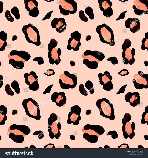 Peach Pink Background, Leopard Skin, Background Watercolor, Tropical Pattern, Wildlife Animals, African Animals, Black Spot, Free Illustrations, Peach Pink