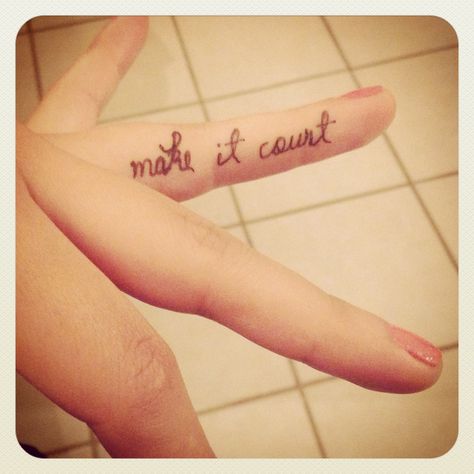 Titanic quote: "Make it count" Tattoo <3 || (Jack Dawson) "...I figure life's a gift, & I don't intend on wasting it. You don't know what hand you're gonna get dealt next. You learn to take life as it comes at you... to make each day count." Titanic Tattoo, Titanic Quotes, Quote Tattoos, Make It Count, Bff Tattoos, Disney Dreams, Discreet Tattoos, Piercing Tattoo, Tattoo Idea