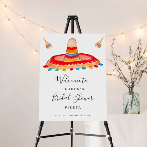 Sombrero Bridal Shower Welcome Sign, Bridal Fiesta Foam Board Bridal Fiesta, Welcome Sign Bridal, Foam Board Printing, Fiesta Bridal Shower, Wedding Shower Themes, Bridal Shower Sign, Shower Foam, Bridal Shower Welcome Sign, Shower Welcome Sign