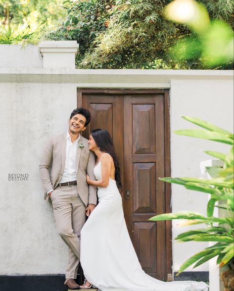 Bride And Groom Christian Wedding Outfit, Sri Lankan Groom Outfit, Engagement Photos Sri Lanka, Christian Pre Wedding Photoshoot, Christian Wedding Dress For Men, Christian Couple Wedding Dress, Groom Christian Wedding Outfits, Christian Wedding Photoshoot, Christian Groom Outfit