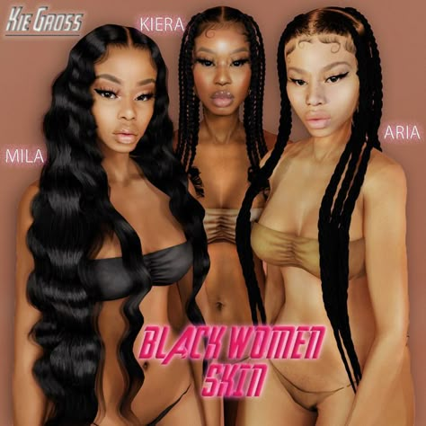 Kie Gross|Black women skin + sims Sims 4 Faces Preset, Sims 4 Cc Black Skin Tones, Sims 4 Grillz Teeth Cc, Cc Skin, Sims Finds, Sims 4 Hair Male, Sims 4 Black Hair, Cc Hair, The Sims 4 Skin