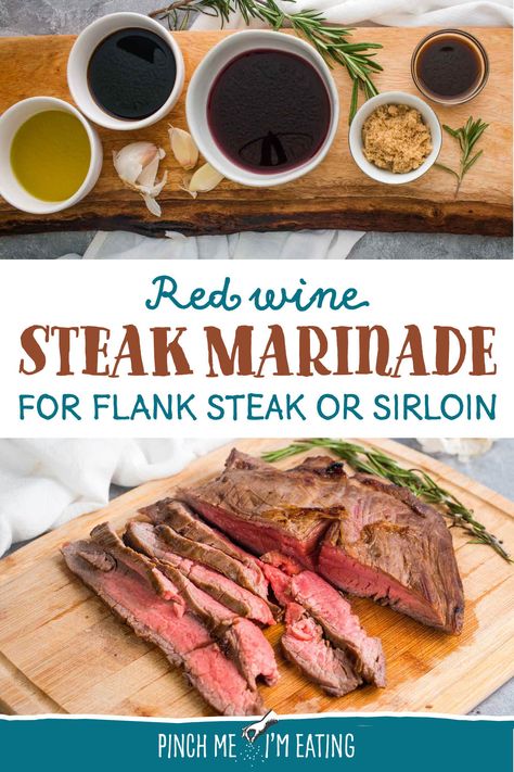 Red wine and red meat are a classic pairing, so what could be better than a juicy steak that's been infused with a red wine steak marinade? Perfect for flank steaks or sirloins, this easy marinade infuses your steak with a subtle red wine undertone and adds a touch of sweetness where the marinade caramelizes on the meat's exterior. Marinate for as little as an hour or up to 24 hours for a bolder flavor. Steak Marinade Red Wine, Keto Marinades, Wine Steak Marinade, Red Wine Steak, Lemon Orzo Pasta Salad, Lemon Orzo Pasta, Flank Steak Marinade, Orzo Pasta Salad Recipe, Wine Marinade