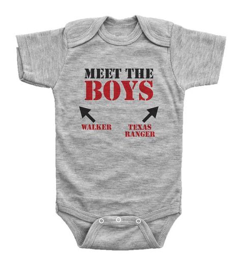 Walker Texas Ranger, Meet The Boys, Funny TV Onesie, Muscle Baby Bodysuit, Funny Onesie, Newborn Boy The Boys Funny, Funny Boy Onesies, Newborn Onesies Boy, Western Baby Names, Boy Onsies, Walker Texas Ranger, Funny Onesie, Texas Ranger, Funny Onesies