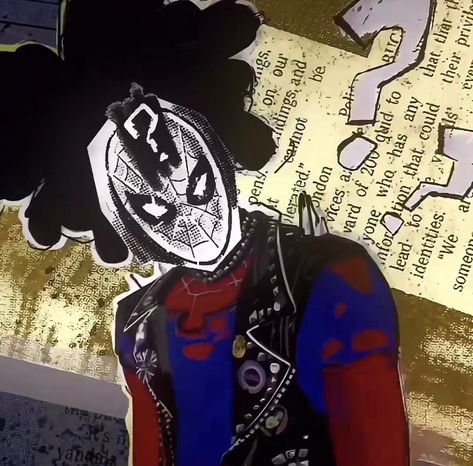 Spider Punk And Captain Anarchy, Hobie Brown Spider Punk Gif, Hobie Brown References, Hobie Brown Drawing Ref, Spider Punk Gif, Hobbies Brown, Hobie Brown Comic, Spider Man Hobie, Spider Punk Comic