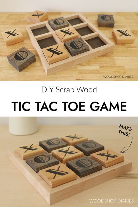 Scrap Wood Tic Tac Toe Board 2x2 Projects Diy, Games Made Out Of Wood, High School Wood Shop Projects Ideas, Wood Projects To Sell, Games Made From Wood, Middle School Wood Shop Projects, Scrap Wood, Diy Wood Projects Outdoor Yard Games, Things To Make Out Of Wood