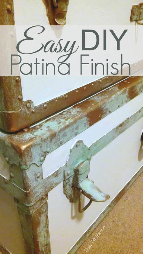 Trunk Redo, Antique Trunk Restoration, Trunk Makeover, Metal Trunks, Painted Trunk, Antique Trunk, Vintage Trunks, Diy Furniture Renovation, How To Give