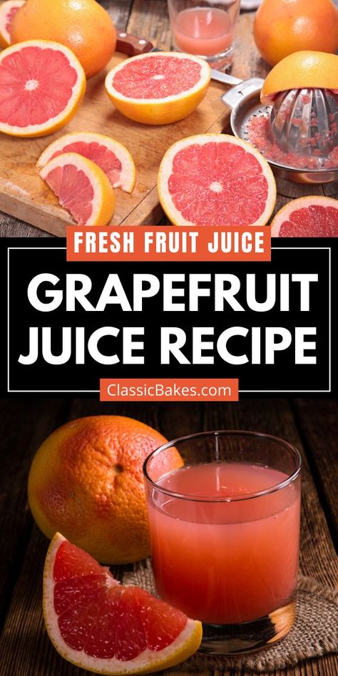 Grapefruit Juice Recipe. Grapefruits are an excellent source of vitamin C and has been promoted as an aid for weight loss. This juice recipe is a great way to enjoy grapefruit as a refreshing drink. Grapefruit Juice Recipe, Lime Juice Recipes, Delicious Smoothie Recipes, Homemade Juice, Fresh Fruit Juice, Sour Taste, Juice Recipe, Healthy Drinks Recipes, Grapefruit Juice