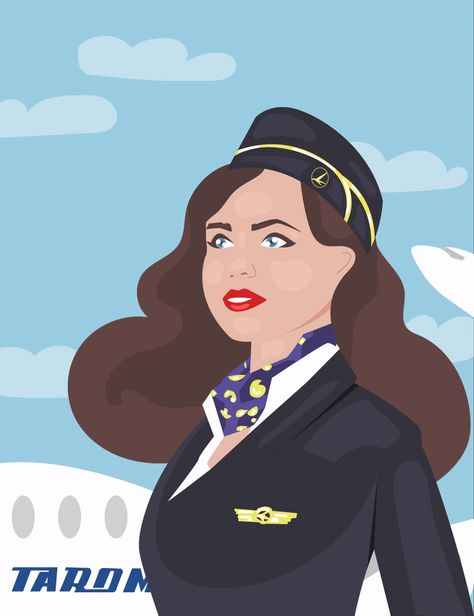 Interested in getting your portrait done? Contact me on Instagram @theroxycolor ! #tarom #taromairways #cabincrew #flightattendant #cabincrewportrait #flightattendantdrawing #taromcabincrew #taromflightattendant Flight Attendant Aesthetic Drawing, University Series, Airport Aesthetic, Cabin Crew, Flight Attendant, Don't Give Up, Roxy, Drawing Sketches, Flight