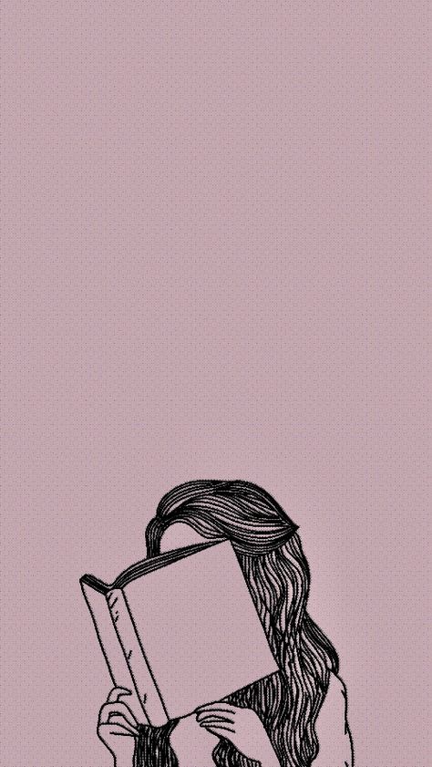 Book Illustration Wallpaper, Read More Wallpaper, This Is A Reader's Phone Wallpaper, Book Club Wallpaper, Reading Aesthetic Wallpaper Laptop, Reading Astethic Wallpaper, Pink Books Wallpaper, Iphone Wallpaper Book Aesthetic, Reading Aesthetic Drawing