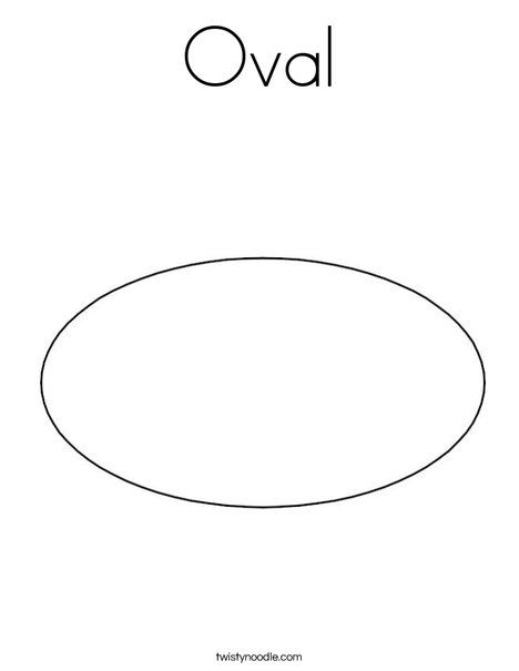 Oval Coloring Page from TwistyNoodle.com Oval Coloring Page, Punch Toka, Shapes Preschool Printables, Preschool Shapes, Shapes For Toddlers, Coloring Pictures For Kids, Shape Coloring Pages, Mirror Drawings, Twisty Noodle