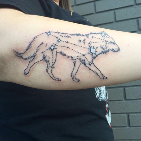 Canis Major Tattoo, Wolfstar Tattoo, Canis Major Constellation, Tattoo Fixes, Canis Major, White Ink Tattoo, Witch Tattoo, Tattoos Inspo, R Tattoo