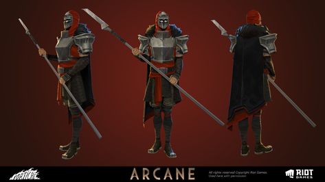 ArtStation - ARCANE// Noxian Soldier, Simon Goeneutte-Lefevre Noxian Soldier, Arcane Soldier, Arcane Enforcer Uniform, Arcane Armor, Arcane Ships, Arcane Knight, Arcane Concept Art, Knights Design, Concept Portfolio