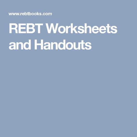 REBT Worksheets and Handouts Rebt Therapy Worksheets, Check The Facts Dbt Worksheet, Thought Record Therapy Worksheets, Rational Emotive Behavior Therapy, The Dialectical Behavior Therapy Skills Workbook, Peer Support, Living Skills, Therapy Worksheets, Cognitive Behavioral Therapy