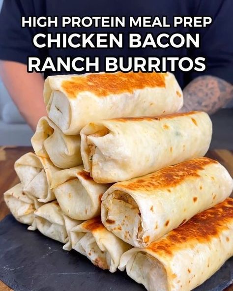 High Calorie High Protein Meal Prep, Fast Protein Meals, High Protein Wrap Ideas, Protein Wrap Recipes, Low Cal High Protein Lunch Ideas, Low Calorie Burrito Recipes, High Protein Chicken Wraps, Low Calorie High Protein Wraps, Low Cal Burrito