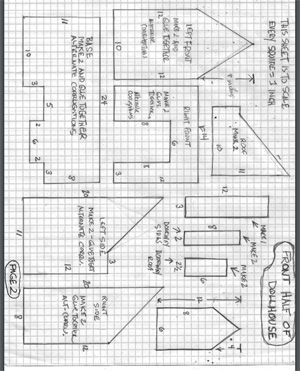 Doll House Blueprints, Diy Cardboard House Templates, Cardboard House Template Free Printable, How To Build A Doll House, Diy Christmas Village Houses Cardboard, How To Build A Doll House Diy, Cardboard Box Houses Diy, Dollhouse Blueprints, Cardboard House Template