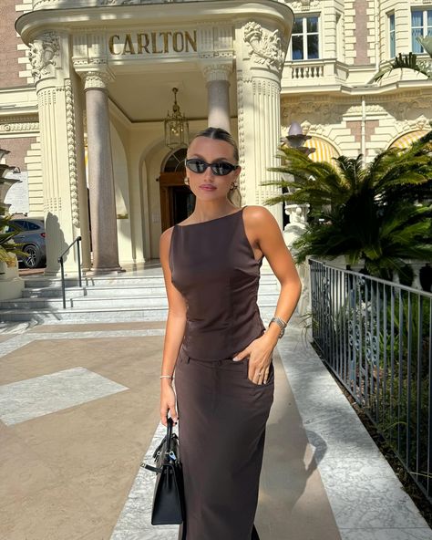 when in cannes 🤎 Cannes Street Style, Cannes Outfits, Grown Women, Girl Fits, Cute Fits, Elegant Dress, Her Style, Pacsun, Cannes