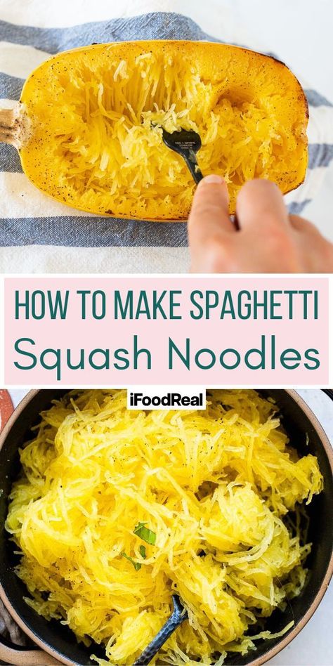 How to make spaghetti squash noodles Freezing Squash, How To Make Squash, Healthy Pasta Alternatives, Squash In Oven, Spaghetti Squash Noodles, Healthy Pesto, Squash Noodles, Pasta Alternative, Baked Spaghetti Squash