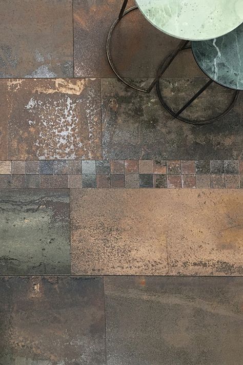 The Metallic Copper Porcelain Wall And Floor Tile has a shimmery glaze that adds an authentic metal effect finish, 30 distressed patterns will create a truly unique finish for any design project while adding the popular warm tones of copper. This range has a matching 60x60 porcelain tile and a mosaic to allow those budding interior designers to let their imaginations fly. With no specialist sealers or aftercare, this range is suitable for both D,I,Y entusiastes and professionals alike. Copper Wall Tiles, Copper Mosaic Tile, Downstairs Wc, Modern Tile Designs, Wc Ideas, Wet Room Flooring, Copper Tiles, Copper Mosaic, Finished Bathrooms