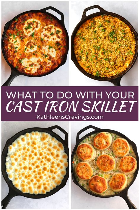 Simple Cast Iron Skillet Recipes, Fall Cast Iron Skillet Recipes, Cast Iron Meals Dinners, Black Iron Skillet Recipes, Cast Iron Pasta Recipes, Cast Iron Skillet Meals Healthy, Cast Iron Vegetables, Cast Iron Dishes, Cast Iron Skillet Appetizers