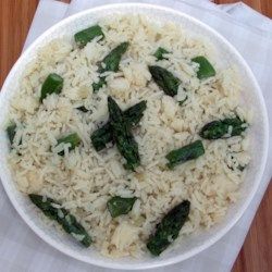 Parmesan Asparagus Rice - Allrecipes.com Asparagus Rice, Rice And Asparagus, Parmesan Asparagus, Delicious Rice, Onion Vegetable, Easy Rice, Easy Rice Recipes, Fresh Asparagus, Asparagus Recipe