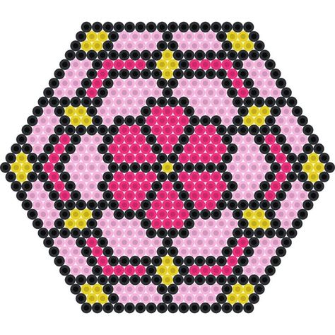 Fiore Hexie Patterns, Huichol Pattern, Chainmail Patterns, Hexagon Quilt Pattern, Seed Bead Jewelry Patterns, English Paper Piecing Quilts, Pony Bead Patterns, Hama Beads Design, Beaded Boxes