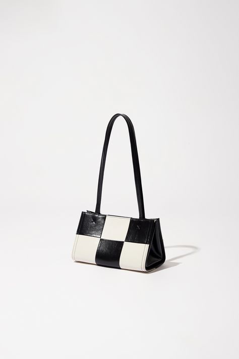 Oblong bag Tiny / Checker Black - Stand Oil Checkered Bag, Stock Icon, Mobile Icon, Oil Shop, Bag Stand, Trendy Clothes, Trendy Outfits, Gym Bag, Crossbody Bag