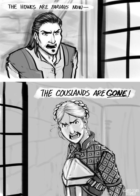 +confrontation by against-stars Nathaniel Howe, Dragon Age Comics, Dragon Age Memes, Dragon Age Characters, Grey Warden, Dragon Age 3, Dragon Age Games, Dragon Age Series, Dragon Age 2