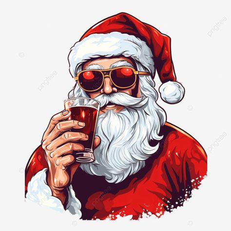 santa drinking beer merry christmas vector illustration funny santa santa face funny christmas png Funny Santa Illustration, Santa Drinking Beer, Christmas Vector Illustration, Drunk Santa, Santa Illustration, Drukarka 3d, Merry Christmas Vector, Illustration Funny, Face Funny