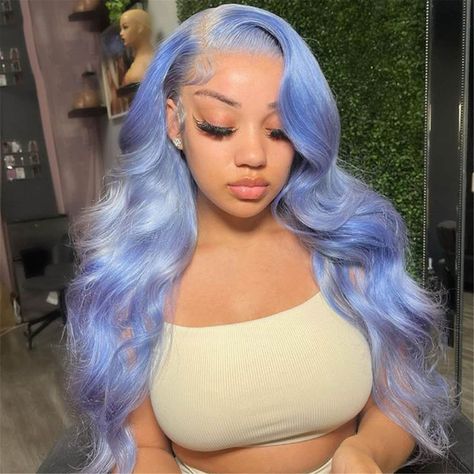 Color Rubio, Creative Hair, Blue Wig, Blonde Lace Front Wigs, Colored Wigs, Lace Front Human Hair, Front Lace Wigs Human Hair, Closure Wig, Frontal Wig