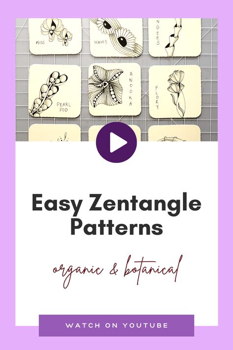 Zin Tangle Patterns, Easy Repeating Patterns To Draw, Easy Zentangle Art For Beginners, Zantangle Art Beginners, Basic Zentangle Patterns, Zentangle Beginner Step By Step, How To Draw Zentangle Patterns, Zendoodle Art For Beginners, Zentangle Mandala Patterns