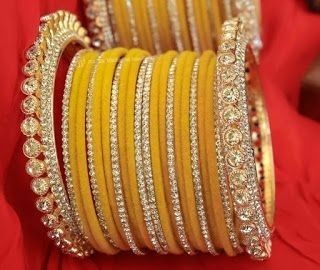 Yellow Bangles, Bangles Bridal, Designer Bangles, Silk Bangles, Thread Bangles Design, Colorful Bangles, T Design, Bridal Fashion Jewelry, Indian Jewelry Sets