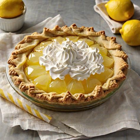 Bakers Square Lemon Supreme Pie, Lemon Supreme Pie Recipe, Lemon Supreme Pie, Bakers Square, Healthy Fruit Desserts, Breakfast Cocktails, Alfredo Sauce Recipe, Lemon Filling, Food Substitutions