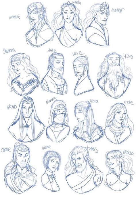 Valar Sketches Messy Sketches, The Valar, Colorful Art Projects, Unique Art Projects, Sketches Design, Lotr Elves, Fantasy Garb, Tolkien Elves, Middle Earth Art