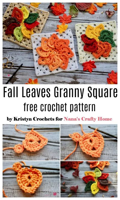 Thanksgiving Crochet, Square Crochet Pattern, Granny Square Crochet Patterns Free, Fall Crochet Patterns, Crochet Quilt, Crochet Fall, Crochet Granny Square, Manta Crochet, Holiday Crochet