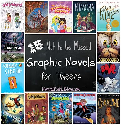 Mom to 2 Posh Lil Divas: 15 Graphic Novels for Tweens (9-12 Yr. Olds) Not To Be Missed! From @momto2poshdivas Books For Middle Schoolers, Text Feature Anchor Chart, Funny Books, Adventure Books, Book Displays, Homeschool Books, Big Books, Books Series, Reluctant Readers