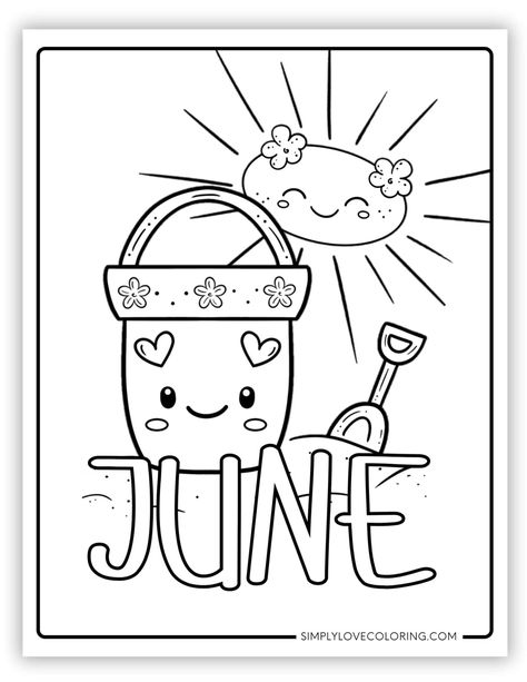 Free June coloring pages are great for educational activities for kids, crafts, road trips, and more. Celebrate this summer with June coloring pages June Activities For Kindergarten, June Coloring Pages, Summer Coloring Pages Free Printable Preschool, June Coloring Pages Free Printable, June Colouring Pages, June Activity Calendar For Kids, Summer Themed Coloring Pages, Summertime Coloring Pages, June Activities