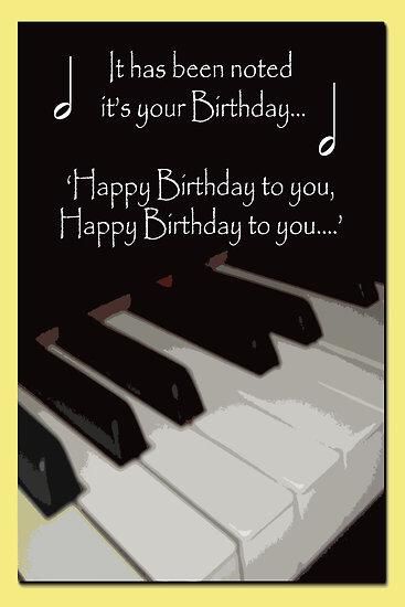 Happy Birthday (to a pianist) Happy Birthday Piano, Happy Birthday Humorous, Birthday Male, Birthday Sayings, Happy Birthday Music, Happy Birthday Man, Happy Birthdays, Bday Wishes, Birthday Memes