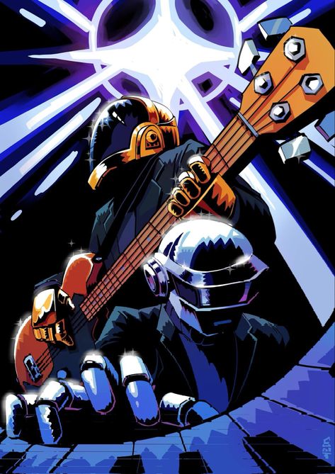 Daft Punk Poster, Random Access Memories, Band Wallpapers, Daft Punk, Commissions Open, Electronic Music, Mosaic Crafts, Music Poster, Painting Kits