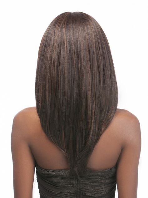 Blackberry Hair, V Cut Hair, Pretty Wigs, V Shaped Haircut, Hair Dye Shades, V Shape Hair, Chic Haircut, V Hair, Haircuts For Medium Length Hair