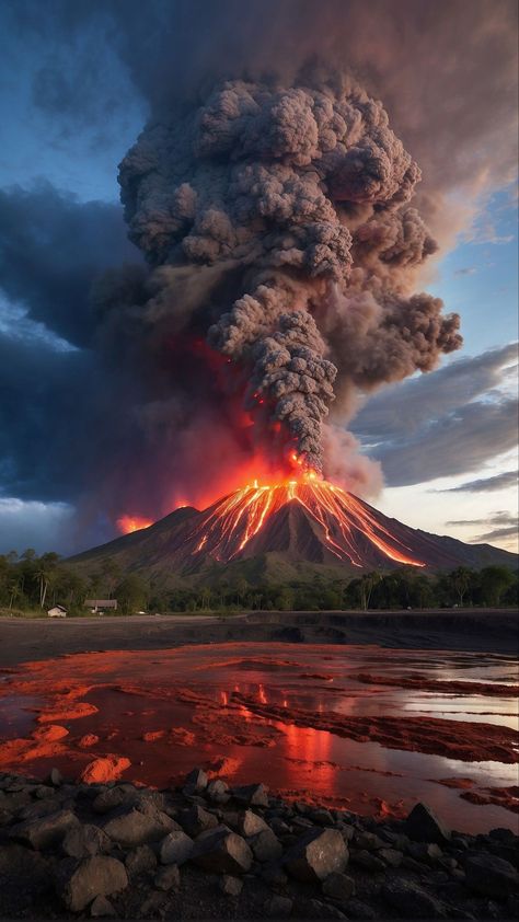 Volcano Pictures, Nature 4k, Forest Houses, Volcano Eruption, Earth Photos, Earth Pictures, Change Picture, Free Phone Wallpaper, Amazing Nature Photography