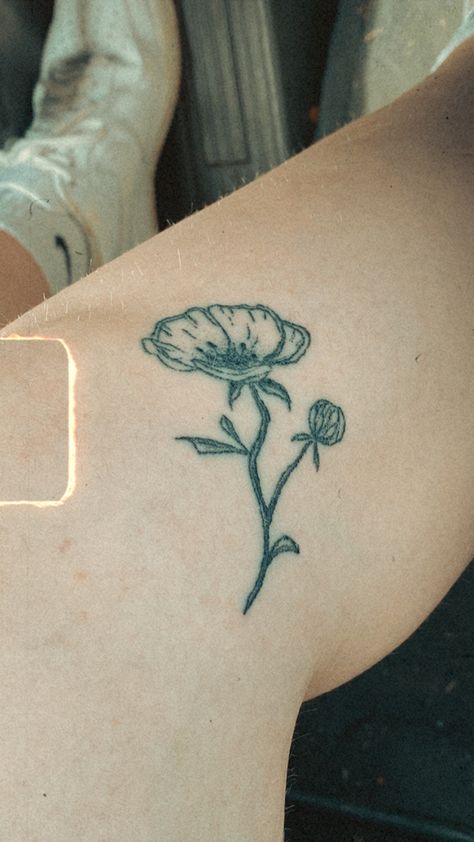 snp stick and poke tattoo Floral Stick And Poke Tattoo, Stick And Poke Flower Tattoo, Stick And Poke Tattoo Flower, Poke Tattoo Ideas, Tiny Flower Stick And Poke, Flower Stick N Poke, Stick And Poke Tattoo Plant, Easy Stick And Poke Tattoo, Detailed Stick And Poke Tattoo