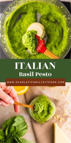 Learn how easy it is to make Fresh Italian Basil Pesto or Pesto alla Genovese. With 7 ingredients and 5 minutes, you can have the simple, fresh flavors of this classic Italian recipe. Fresh Pesto Recipe, Fresh Basil Pesto Recipe, Homemade Basil Pesto, Basil Pesto Recipe, Pesto Recipes, Homemade Pesto Sauce, Basil Pesto Recipes, Homemade Sauce Recipes, Sunday Dinner Recipes