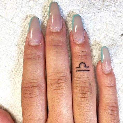 Small Tattoo Ideas For Couples Unique, Finger Tattoo With Meaning, Libra Tattoo Hand, Small Finger Tattoos With Meaning, Libra Finger Tattoo Ideas, Finger Tattoos Libra Sign, Tattoo For Fingers Women, Tooth Finger Tattoo, Libra Finger Tattoos For Women