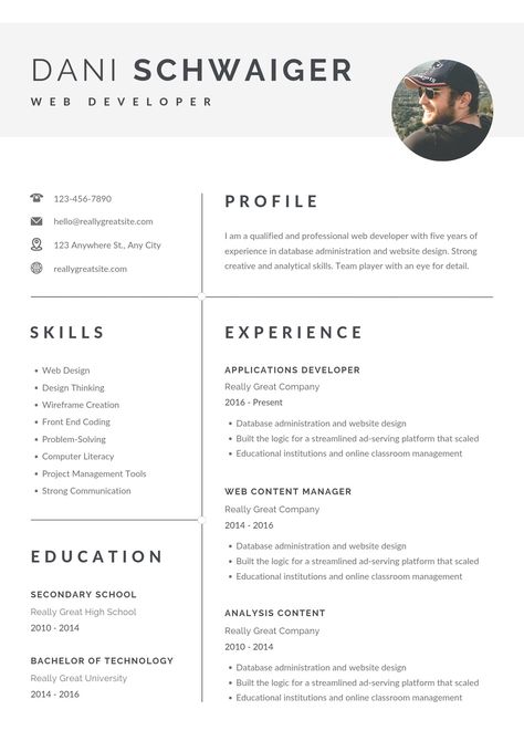 Curriculum Vitae Template Free, High School Resume Template, Cv Website, Best Free Resume Templates, Best Cv Template, College Resume Template, Minimalist Resume Template, Curriculum Vitae Template, Student Resume Template