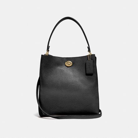 Charlie Bucket, Women's Purses, Handbags Black, Polished Pebble, Cheap Handbags, Coach Shoulder Bag, Leather Bucket Bag, Leather Bucket, Coach Leather