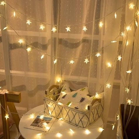 Amazon.com: Star String Lights, Merdeco 20ft 40 LED USB Powered Star String Lights Warm White Fairy Lights for Birthday Party Wedding Christmas Home Decoration Led Star Lights, Pink Tent, Childrens Tent, Warm White Fairy Lights, White Fairy Lights, Star String Lights, Led Curtain Lights, Battery String Lights, Tent Lighting