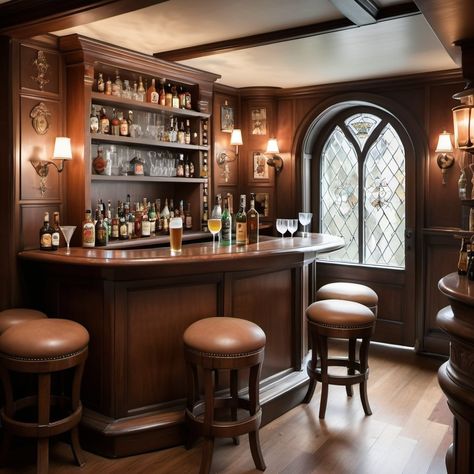 House Bars, Amazing Houses, Old Bar, Vintage Dining Room, Home Inspiration, Dream Houses, Dining Room Bar, Interior Design Ideas, Bars For Home